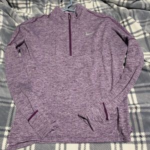 Nike Drifit Purple Waffle Knit Thermal Running Top
